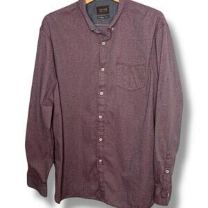 Jachs Shirt Men’s Size XXL Classic Fit Burgandy Long Sleeve Egyptian Cotton